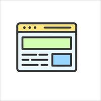 A web page icon on a white background vector