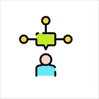 A person is standing in front of a group of people vector