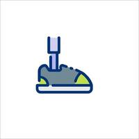 A shoe with a foot on it vector