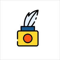 A pen and ink bottle icon on a white background vector