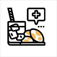 A drink and a fork with a drink icon vector