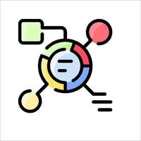A colorful icon of a circle with a circle around it vector