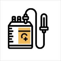 A syringe with a needle and a bottle of medicine vector