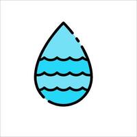 Water drop icon illustration vector