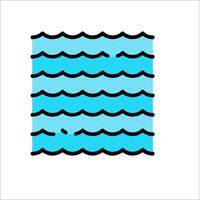 A blue wave is shown on a white background vector