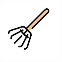 A rake icon on a white background vector