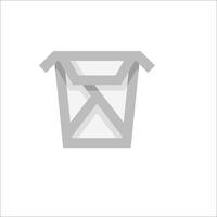 A trash can icon on a white background vector