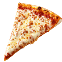 Delicious slice of pizza with melted cheese, isolated on transparent background. png