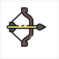 A bow and arrow icon on a white background vector