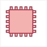 A pink square with a red border vector