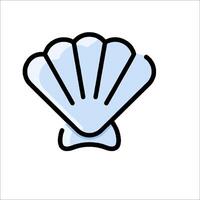 A shell icon on a white background vector