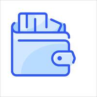 A wallet icon with a credit card in it vector