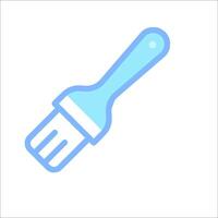 A blue paintbrush icon on a white background vector