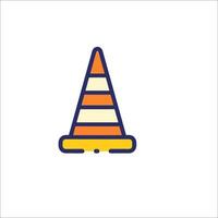 A traffic cone icon on a white background vector