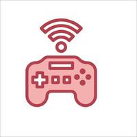 A game controller with wifi symbol on it vector