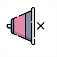 A pink and gray megaphone icon on a white background vector