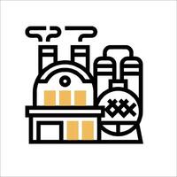 A factory icon with a steam engine and a steam engine vector
