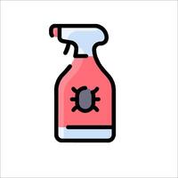 A spray bottle with a bug on it vector