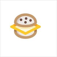A sandwich with cheese and cookies on it vector