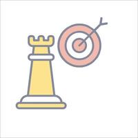 A chess piece with a target on it vector