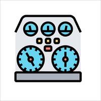A clock with three clocks on it vector