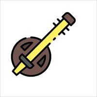 A yellow and black object with a long handle vector