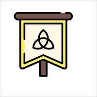 A banner with a celtic symbol on it vector