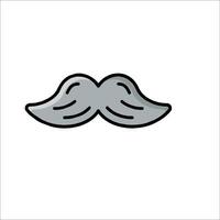 A mustache icon on a white background vector