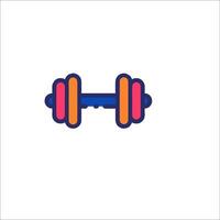 A dumbbell icon on a white background vector
