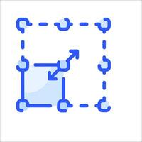 A square with arrows pointing to it vector
