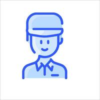 A man in a hat and uniform icon vector