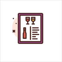 Wine menu icon illustration vector