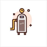 A machine with a clock on it vector