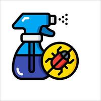 A spray bottle and a bug icon vector