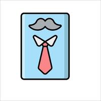 A man with a mustache and tie on a business card vector