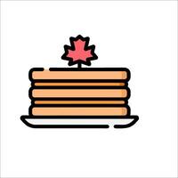 Canada pancakes icon illustration vector