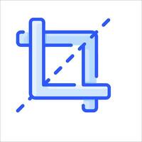 A square with a line through it vector