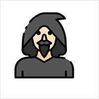 A man with a hoodie and a beard vector