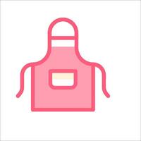 A pink apron icon on a white background vector