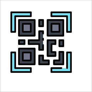 A qr code icon on a white background vector