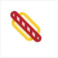 A hot dog icon on a white background vector