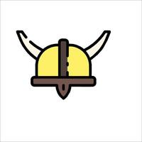 A viking helmet icon on a white background vector