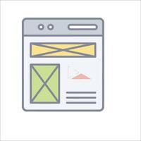 A web page with a green and yellow background vector