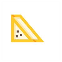 A triangle with a slice of cheese on it vector