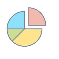 A pie chart with a pie chart in the middle vector