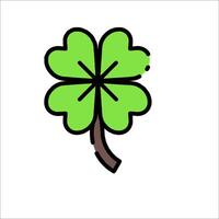 A four leaf clover on a white background vector