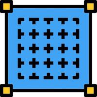 A blue square with a cross on it vector