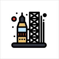 A tower with a clock and a clock tower vector