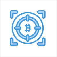 Bitcoin security icon, illustration vector