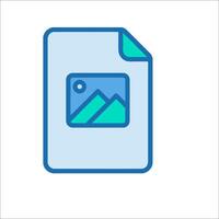 A file icon with a mountain and a mountain vector